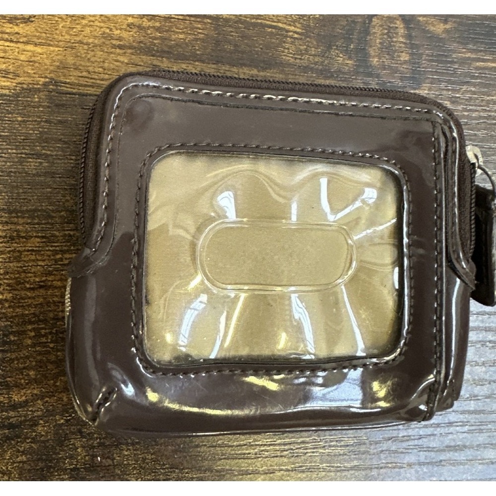 Coach Signature C Jacquard Small Zip Around Wallet With ID Window Coin Card Slot - Picture 4 of 13